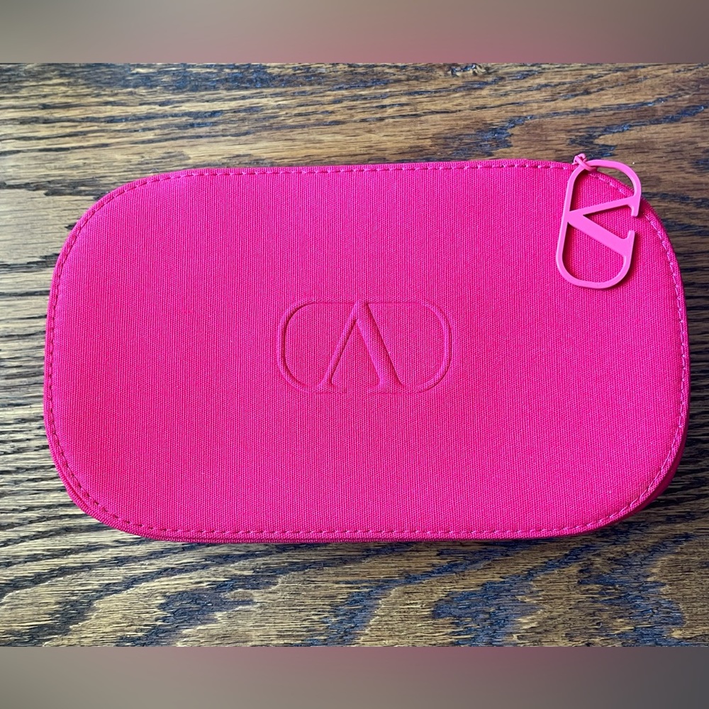 Valentino Vibrant Red Logo Pouch